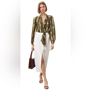 Endless Rose Front Slit Linen Skirt Size Medium